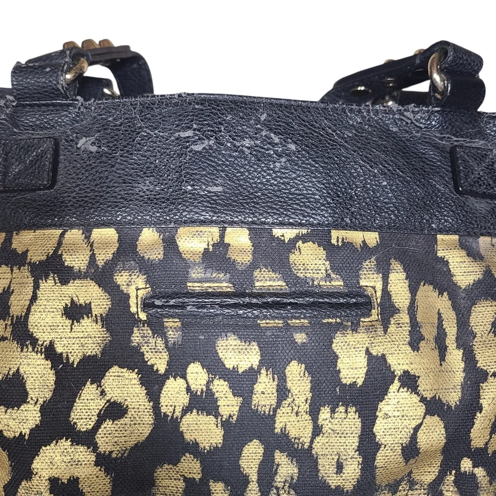 Juicy Couture Y2K Vintage Gold Leopard Daydreamer Satchel Bag